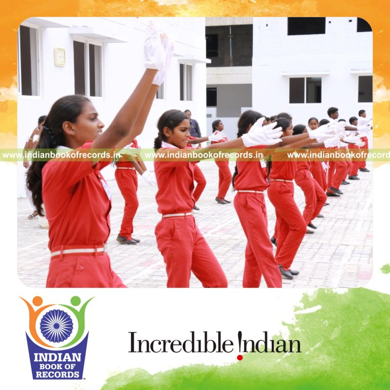 participants performing aerobics simultaneously for Indian Book of Records