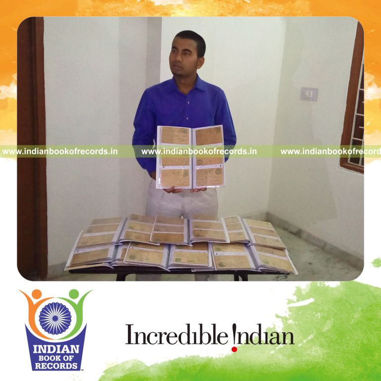 collection of antique postcards by individual male for Indian Book of Records