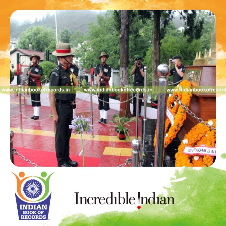 assam regiment battalion celebrating platinum jubilee for Indian Book of Records