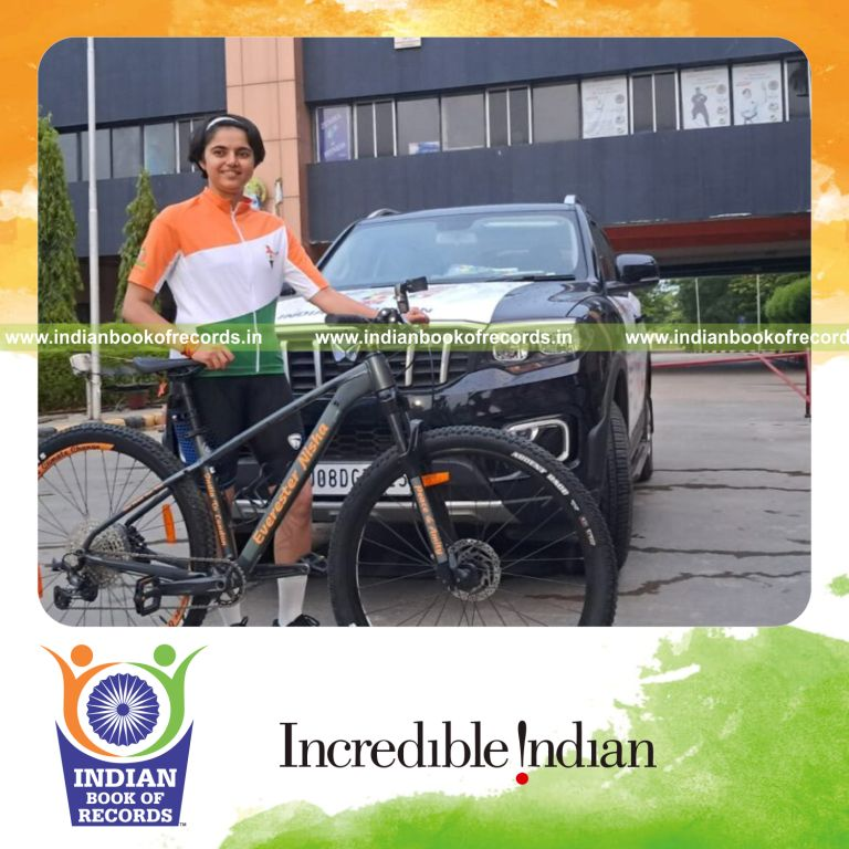Woman cycling across regions while planting trees during a long environmental journey recognized by Indian Book of Records