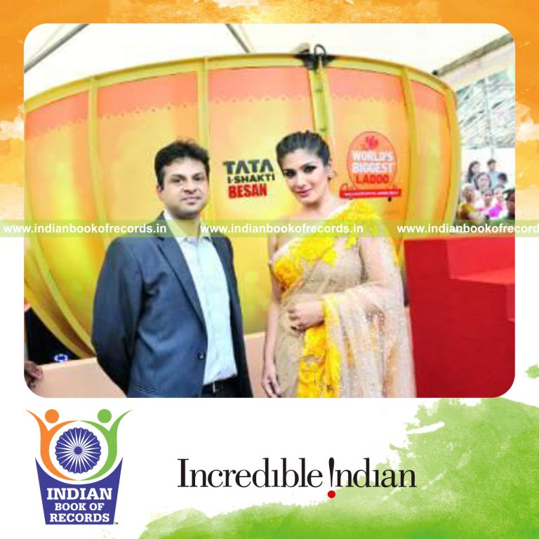 large laddu sweet prepared for Indian Book of Records