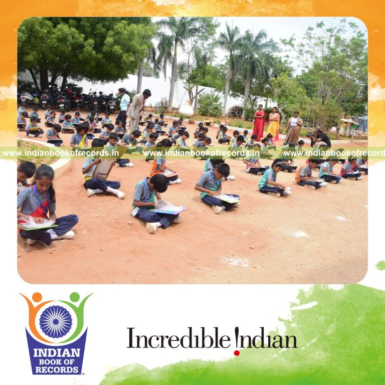 Participants popping bubble wrap sheets simultaneously at a single venue for the Indian Book of Records