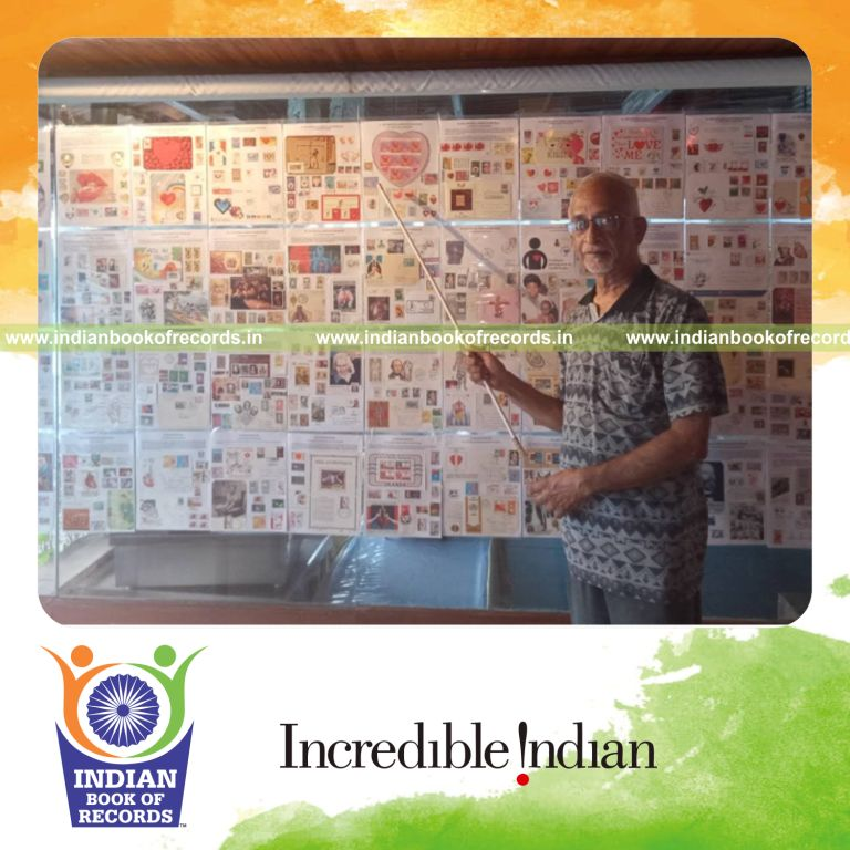 Extensive philatelic collection focused on cardiology-themed stamps recognized by Indian Book of Records