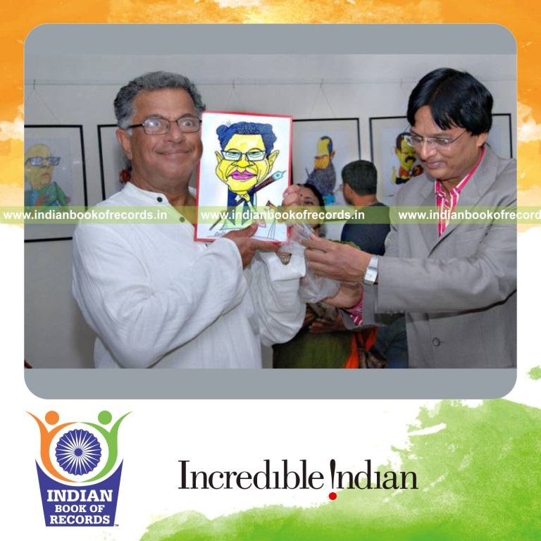 first book featuring caricatures of jnanpith awardees for Indian Book of Records