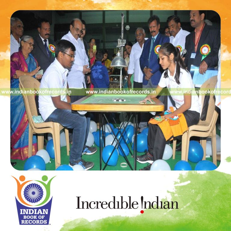 longest carrom playing marathon recorded for Indian Book of Records