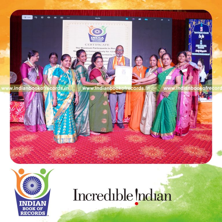 Participants continuously recalling sight words together over a long duration for Indian Book of Records