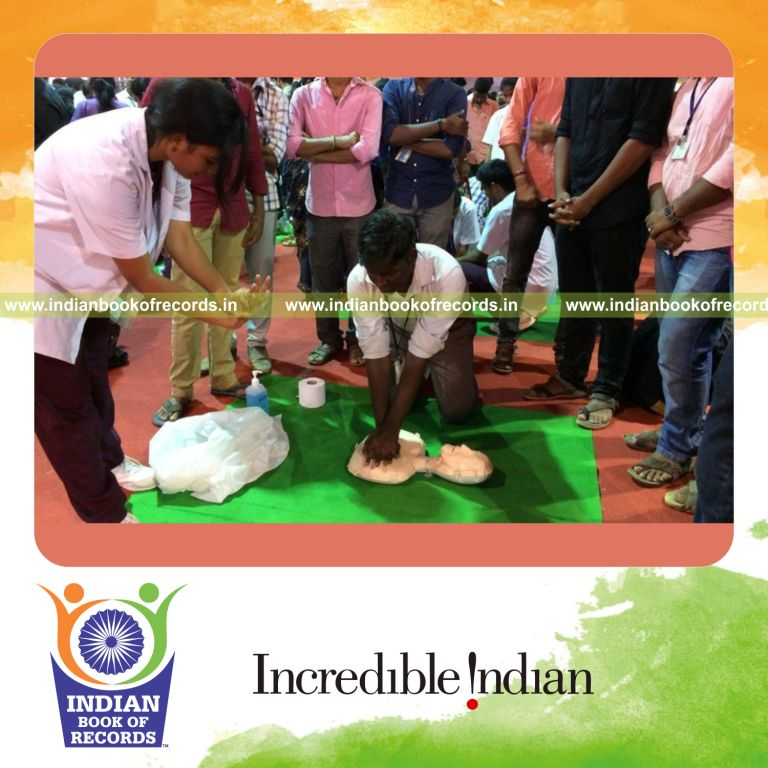 maximum people completing cpr training in limited time for Indian Book of Records