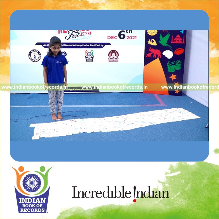 Creative storytelling achieved by linking images using mnemonic memory techniques recognized by Indian Book of Records