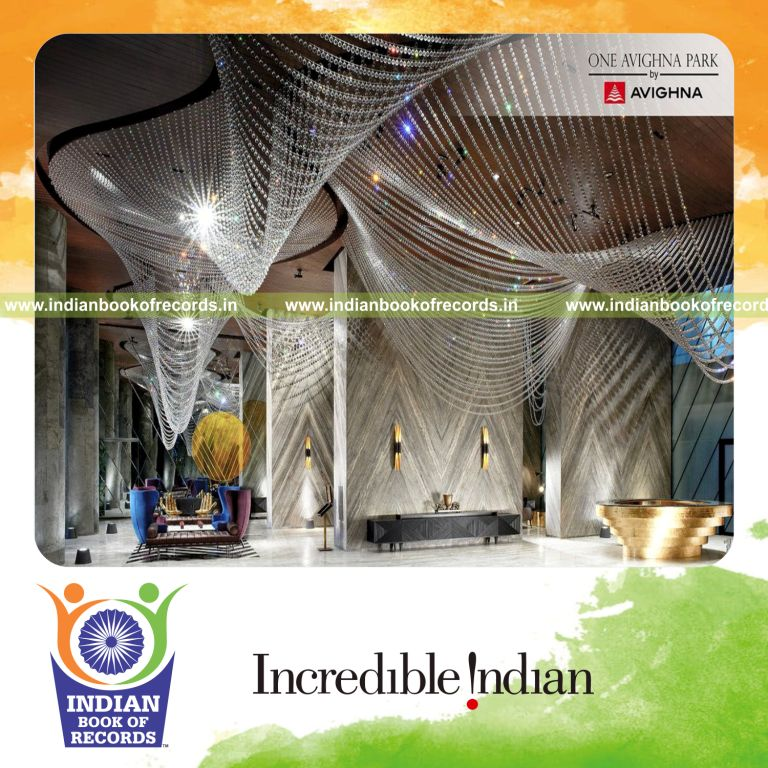 largest crystal art installation in residential tower lobby for Indian Book of Records