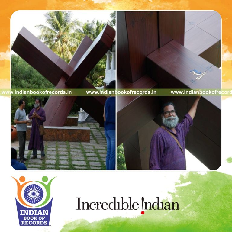 large devil’s knot structure created as part of a record attempt for Indian Book of Records