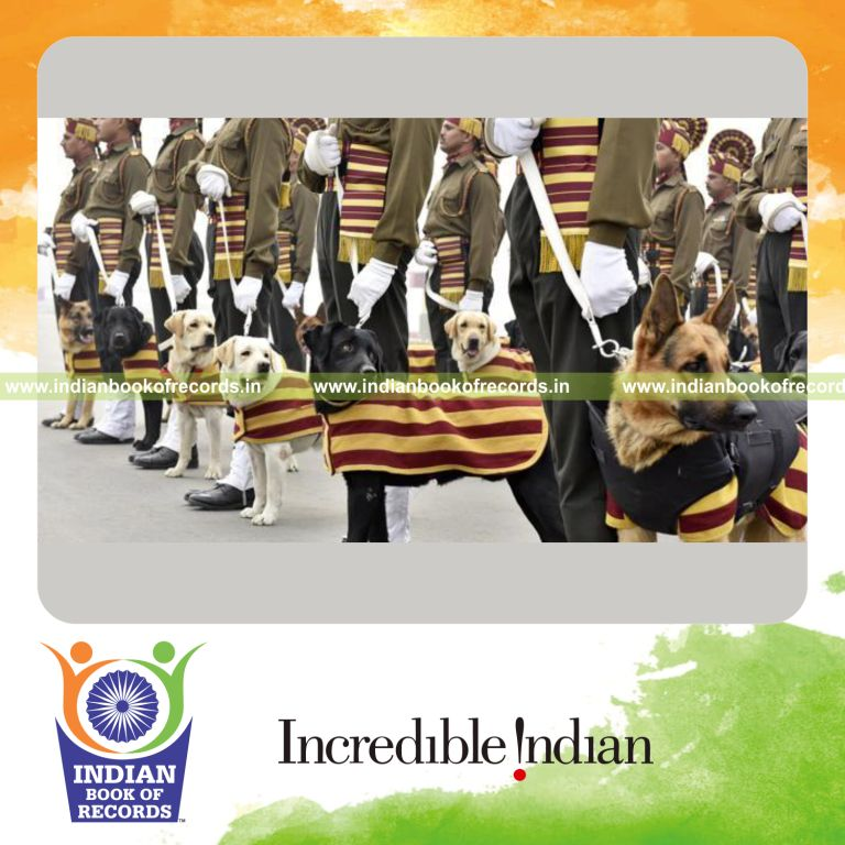 longest line of dog squad in republic day parade for Indian Book of Records