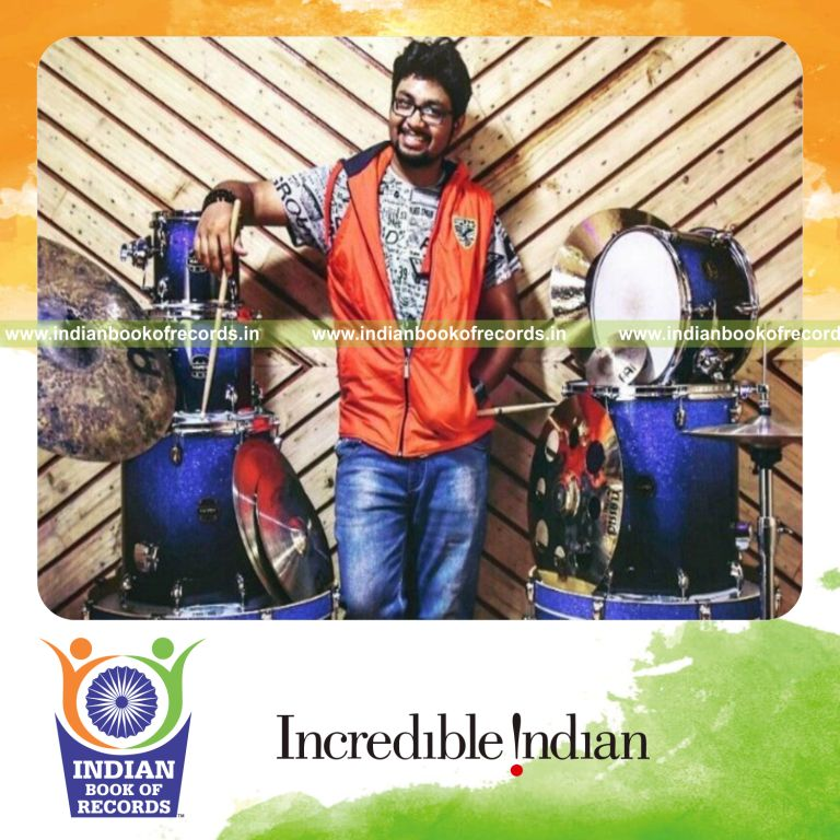 maximum drumbeats performed in one minute using drumsticks for Indian Book of Records