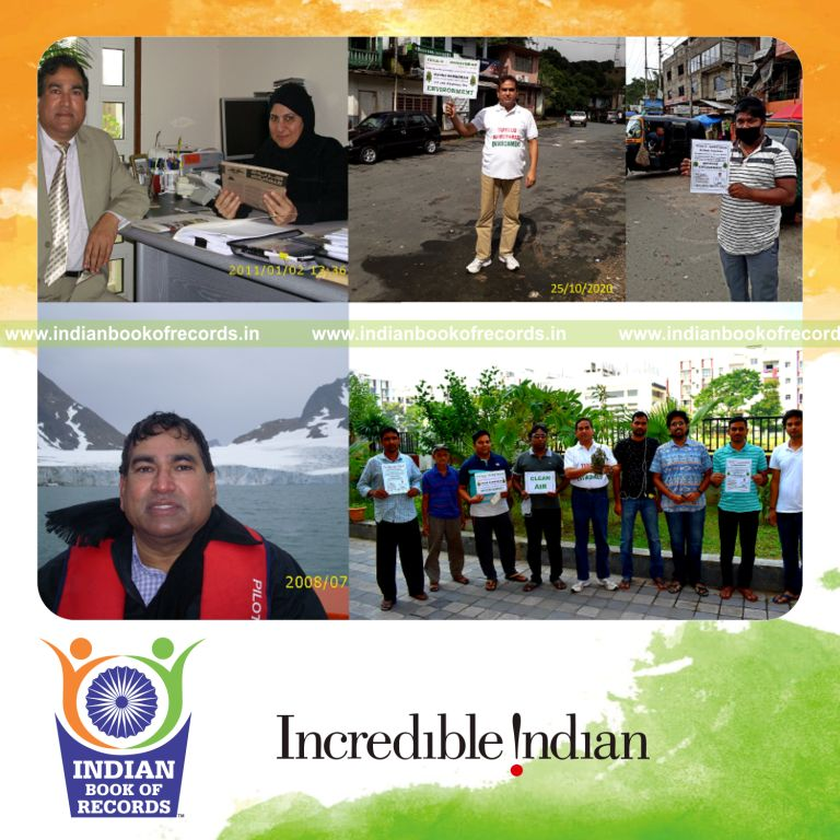 Individual undertaking a long-distance journey promoting environmental awareness recognized by Indian Book of Records