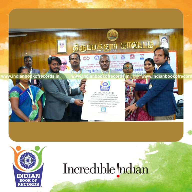 Numerous farm ponds constructed across different locations within a limited time for the Indian Book of Records