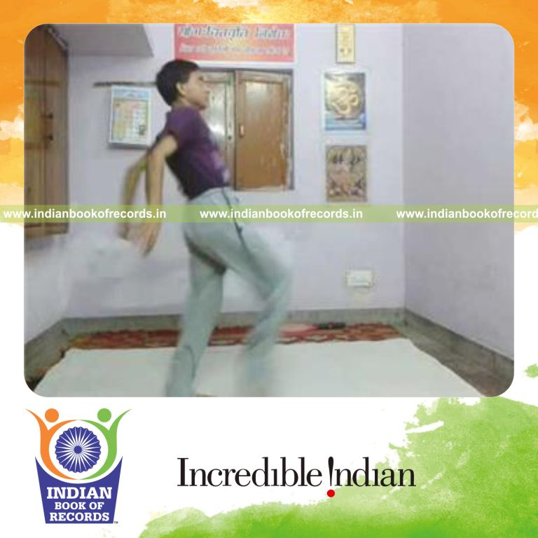 individual completing 10 high kicks in fastest time for record in Indian Book of Records
