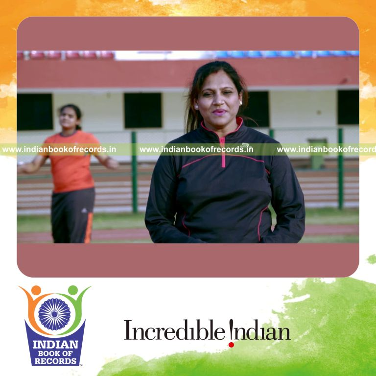 individual female performing fastest 100 metre hurdles for record in Indian Book of Records