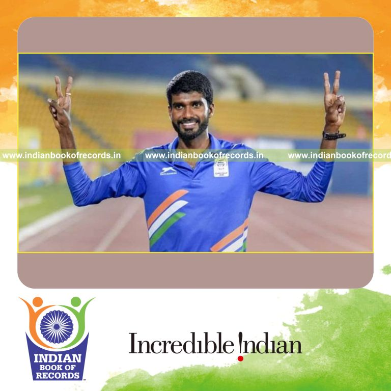 individual male performing fastest 1500 metres running for record in Indian Book of Records