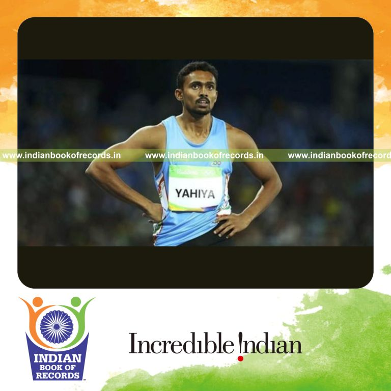 individual male performing fastest 400 metres sprint for record in Indian Book of Records