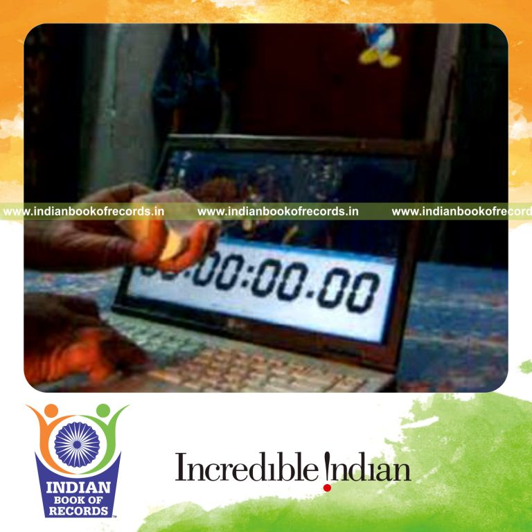 individual performing fastest charlier cut using double deck for record in Indian Book of Records