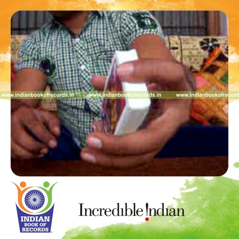 individual performing charlier and sabers double trouble cuts quickly for record in an Indian Book of Records