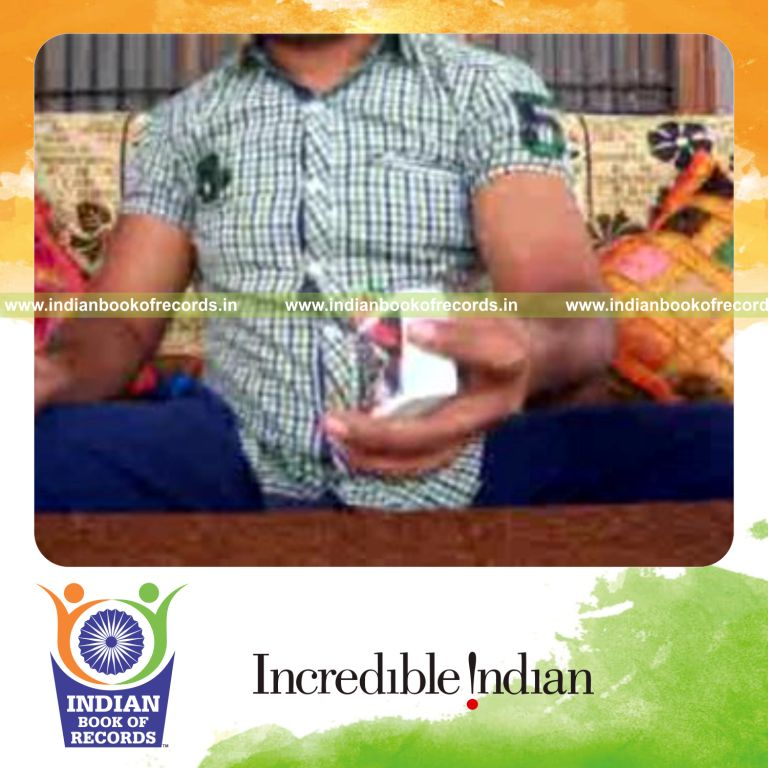 individual performing charlier and k town cuts quickly for record in an Indian Book of Records