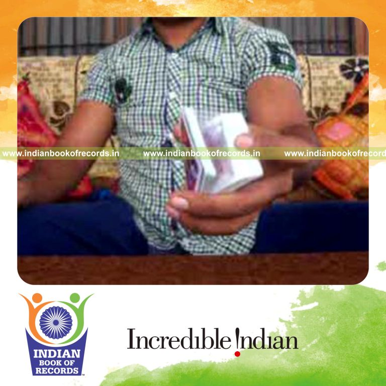 individual performing charlier and k town cuts quickly for record in Indian Book of Records