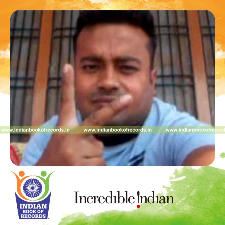 individual performing charlier and kryptonite cuts quickly for record in Indian Book of Records