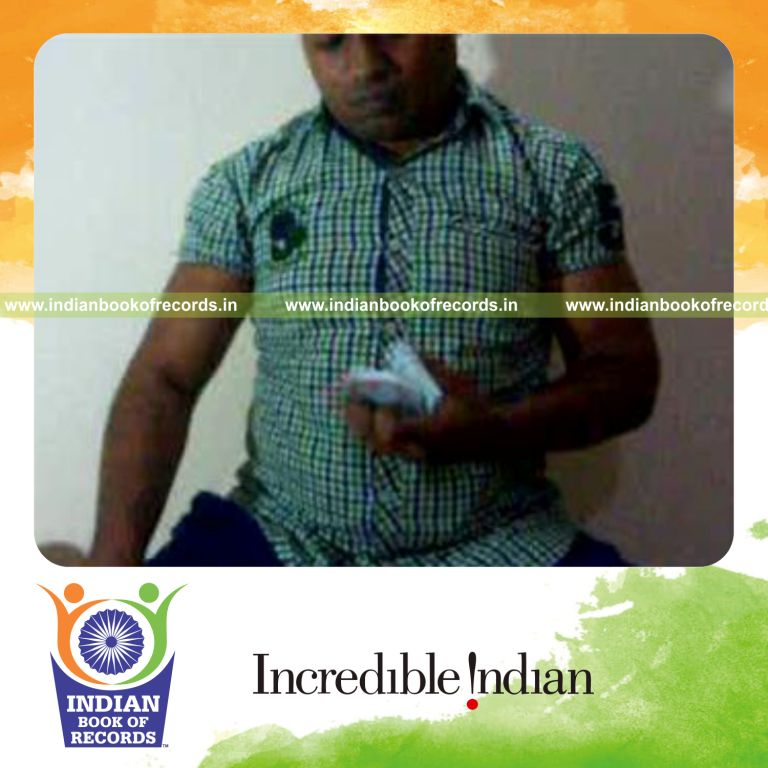 individual performing charlier and muse cuts quickly for an record in Indian Book of Records