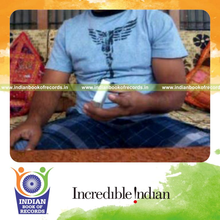 individual performing charlier and sabers flipper cuts quickly for record in Indian Book of Records