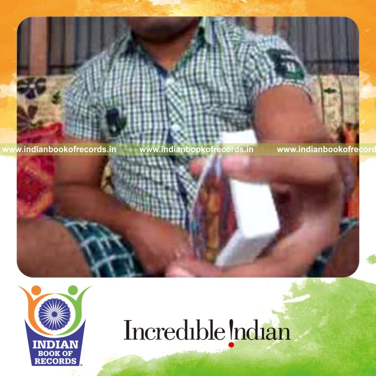 individual performing charlier and sabers rollback cuts quickly for record in Indian Book of Records