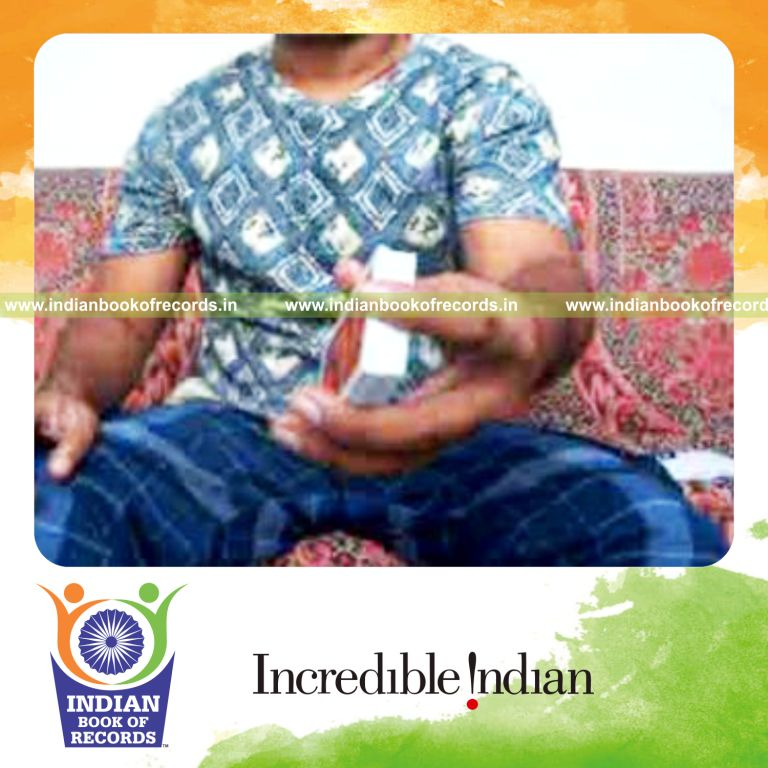 individual performing charlier and thumb cuts quickly for record in Indian Book of Records