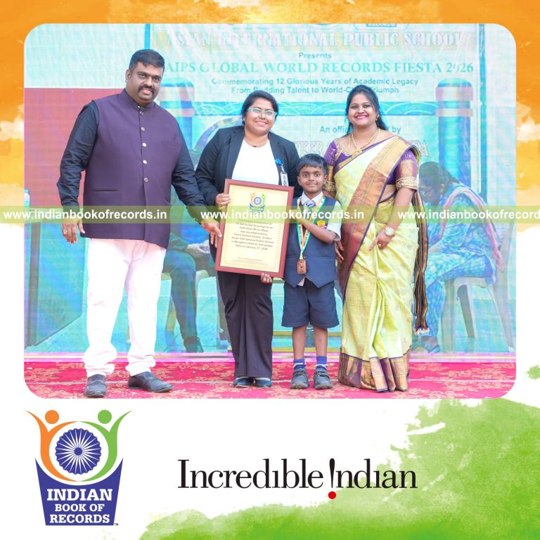 Young participant completing multiple dot to dot drawings rapidly in a timed session recognized by Indian Book of Records
