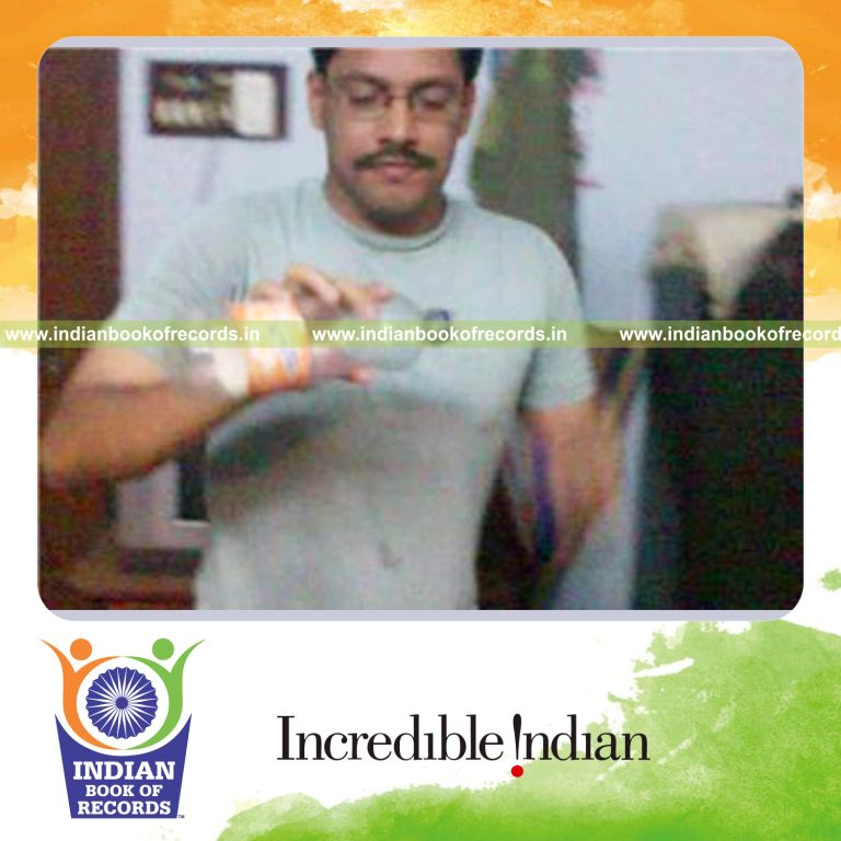 individual drinking 600 ml bottled water fastest for record in Indian Book of Records