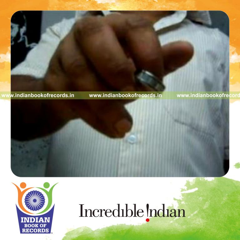 individual performing gryphon roll fastest for record in Indian Book of Records