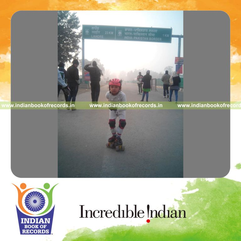 minor completing half skating marathon in shortest time for Indian Book of Records