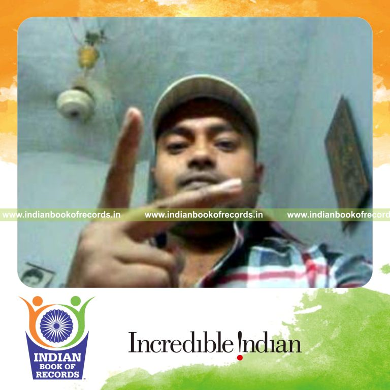 individual performing fastest pre cmc card cut for record in Indian Book of Records