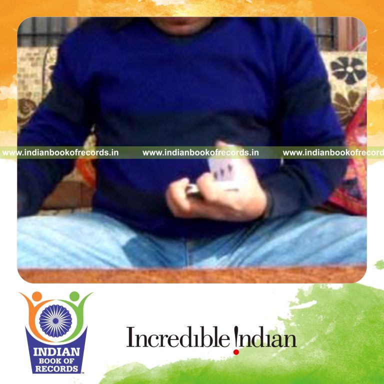 individual performing reverse revolution sabers revolution 2 and chen ka tosser cuts quickly for record in Indian Book of Records