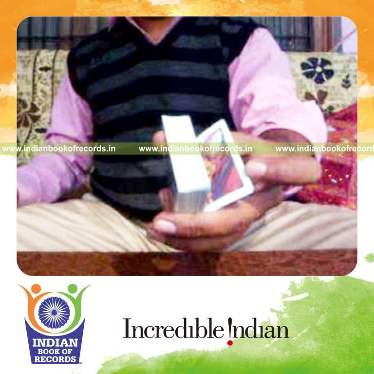 individual performing reverse revolution and thumb cuts quickly for record in Indian Book of Records