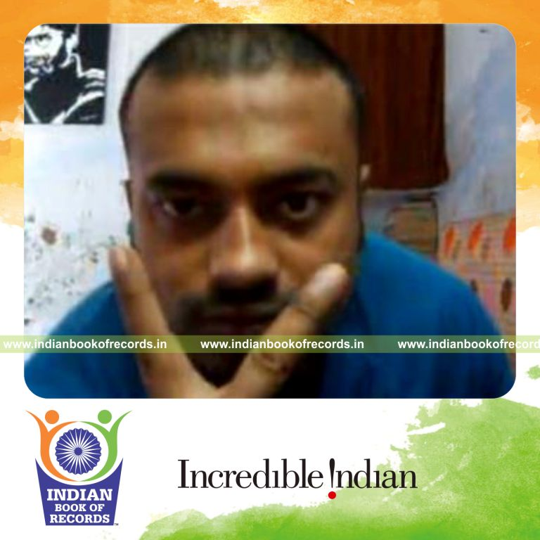 individual performing sabers revo flipped card cut for record in Indian Book of Records