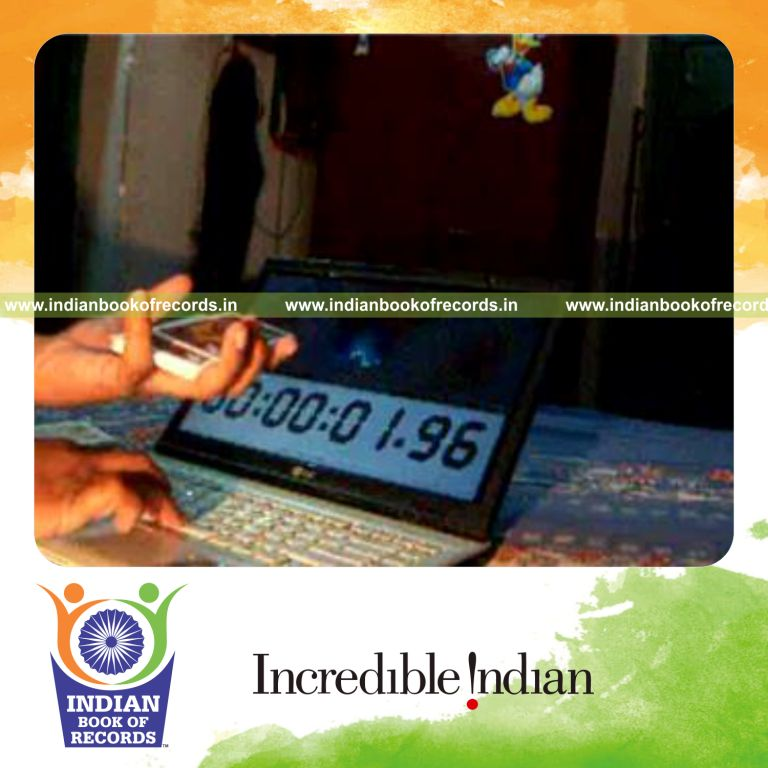 individual performing fastest sabers rollback card cut for record in Indian Book of Records