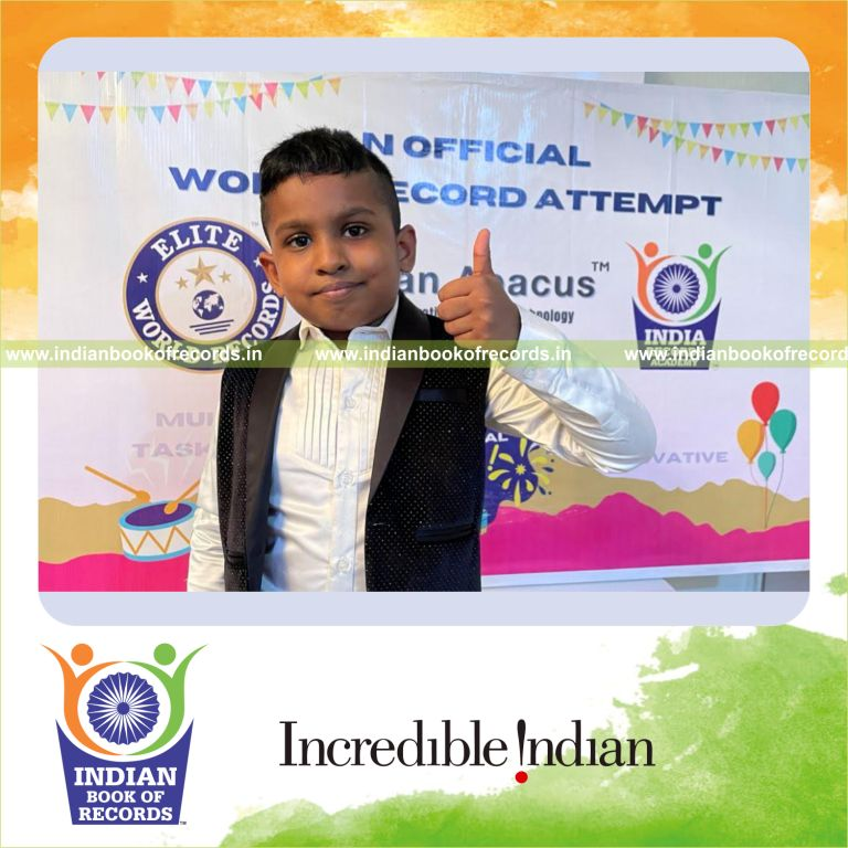individual male repeatedly subtracting numbers for Indian Book of Records