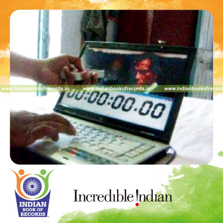 individual swapping top and bottom cards of a deck at fastest time for record in Indian Book of Records