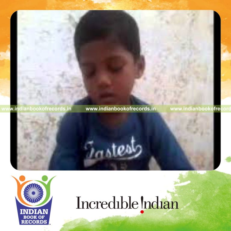 young male reciting founder names of social website quickly for record in Indian Book of Records