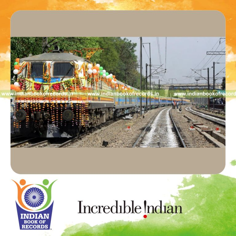 fastest train achieving high speed record for Indian Book of Records