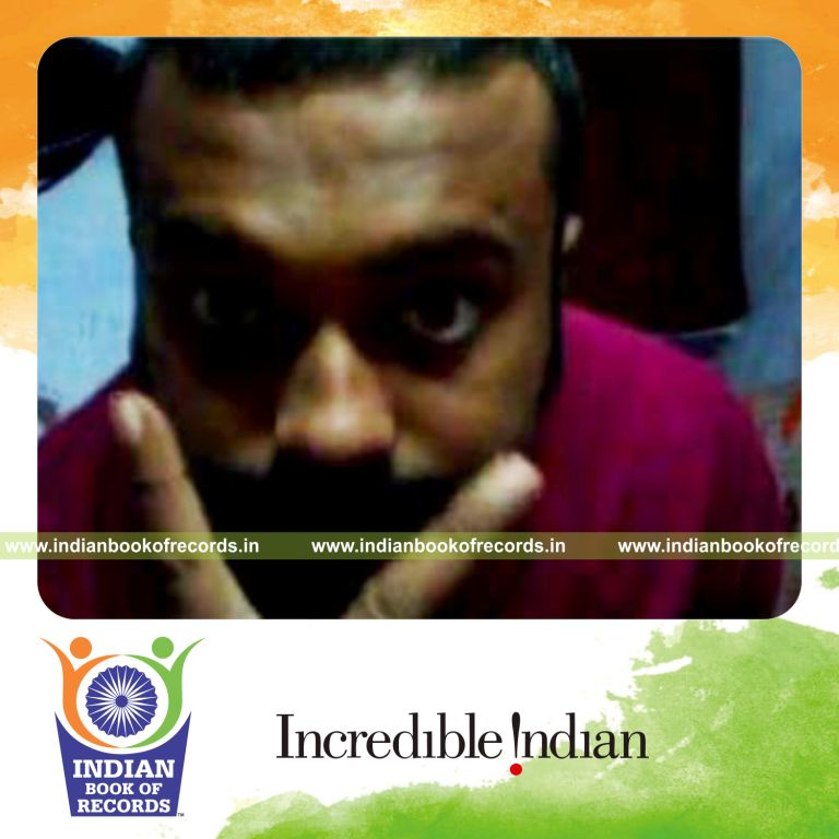 individual performing triple charlier card cut for record in Indian Book of Records