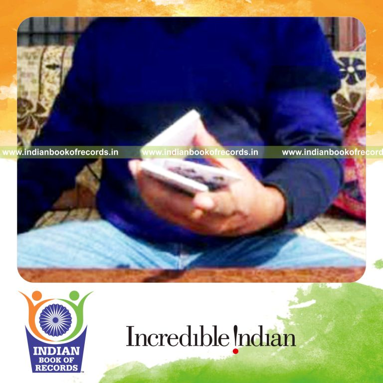 individual performing triple charlier and knuckle cuts quickly for record in Indian Book of Records