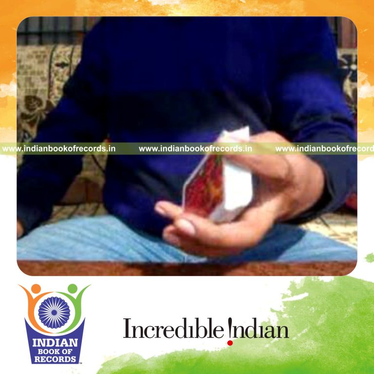 individual performing triple charlier and muse cuts quickly for record in Indian Book of Records