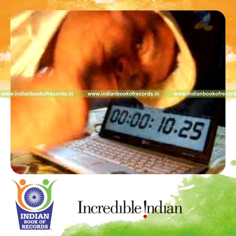 individual performing fastest two handed revolution 2 card cut for record in Indian Book of Records