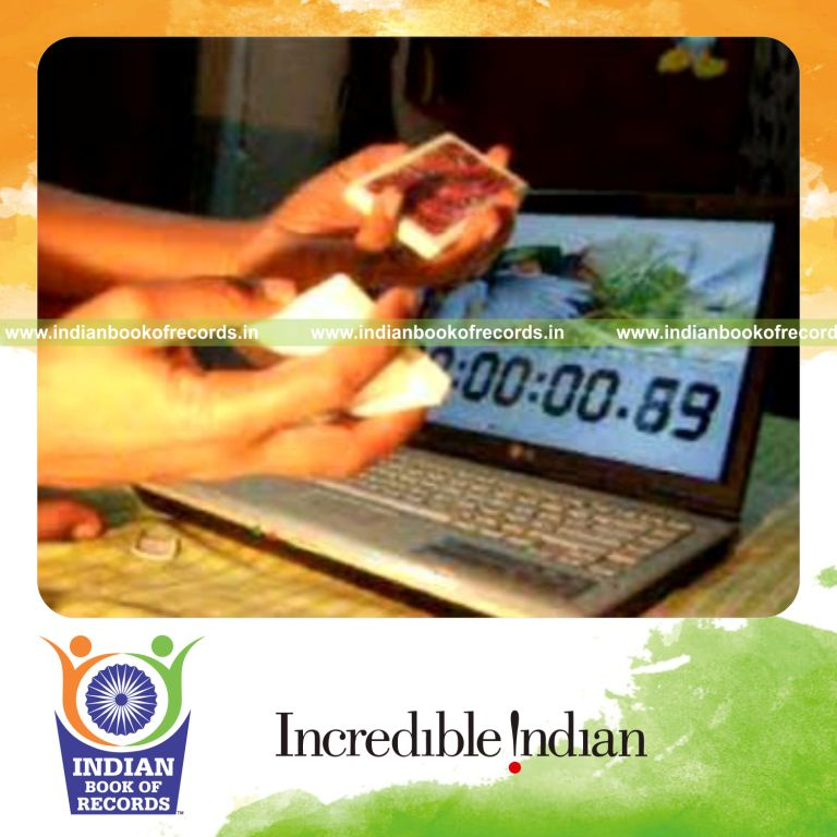 individual performing fastest two handed sabers chenka aerial tosser cut for record in Indian Book of Records