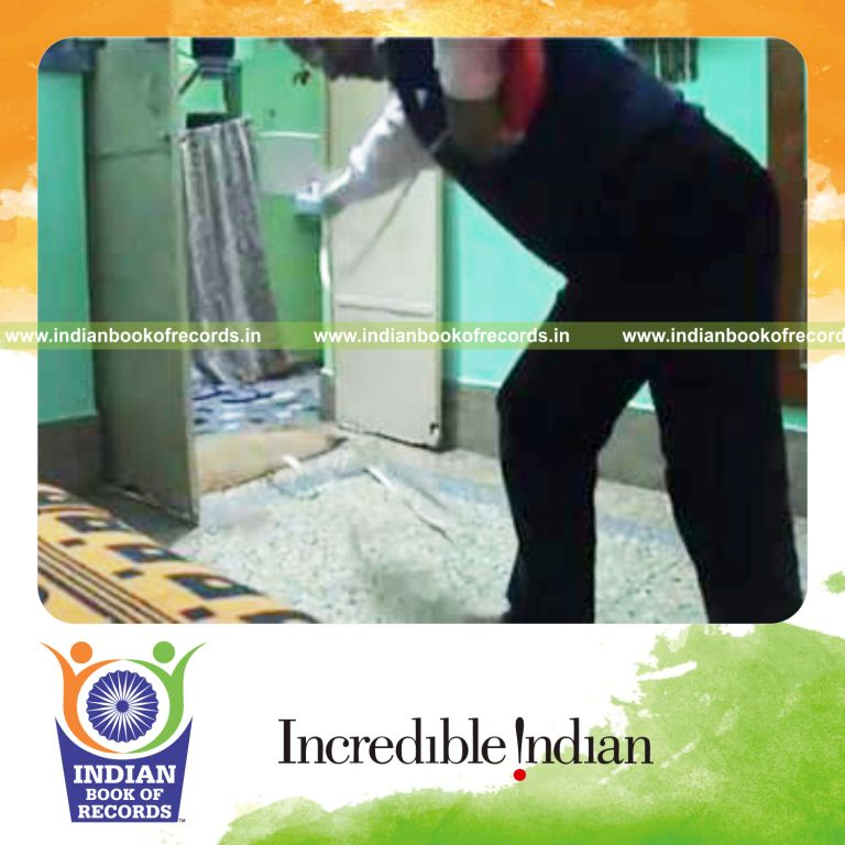 individual unraveling 30 meter fiber measuring tape for record in Indian Book of Records